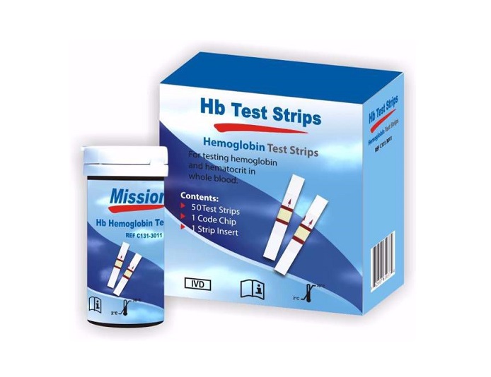 Mission HB Hemoglobin Test Strips 50's