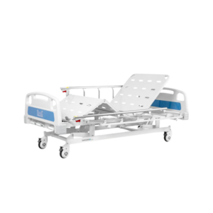 A3K Metal 3 Crank 3 Function Adjustable Medical Furniture Folding Manual Patient Nursing Hospital Bed with Casters