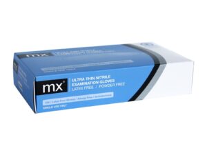 mx™ Ultra Thin Nitrile Gloves | Blue | 20’s NEW 20 PACKS NOW AVAILABLE mx™ Nitrile Ultra Gloves are extra thin nitrile gloves.  They utilise Blu-Skin Technology