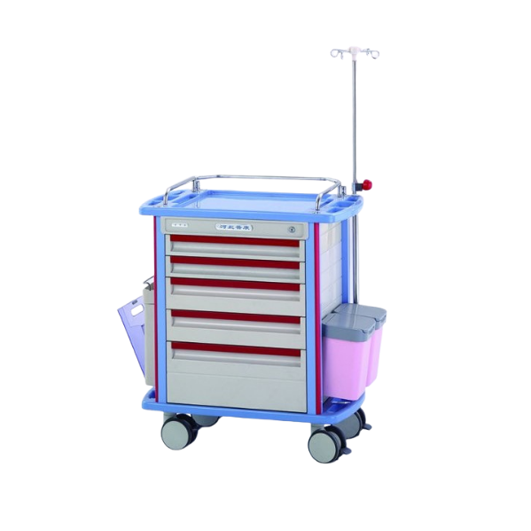 Emergency Trolley 5 Drawer . oxyaider