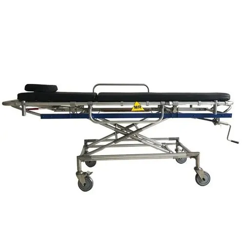 MRI Compatible Height Adjustable Patient Transfer Trolley/Stretcher
