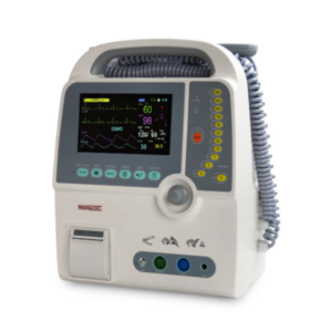 Defibrillator monitor with Biphasic and Monophasic