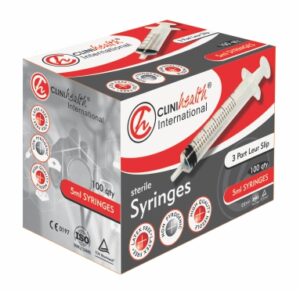 Syringe 5ml 3 Part L/Slip CliniHealth – 100s