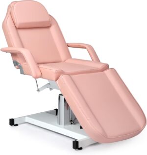 Hydraulic Facial Bed Massage Table, Multi-Purpose 3-Section Tattoo Chair